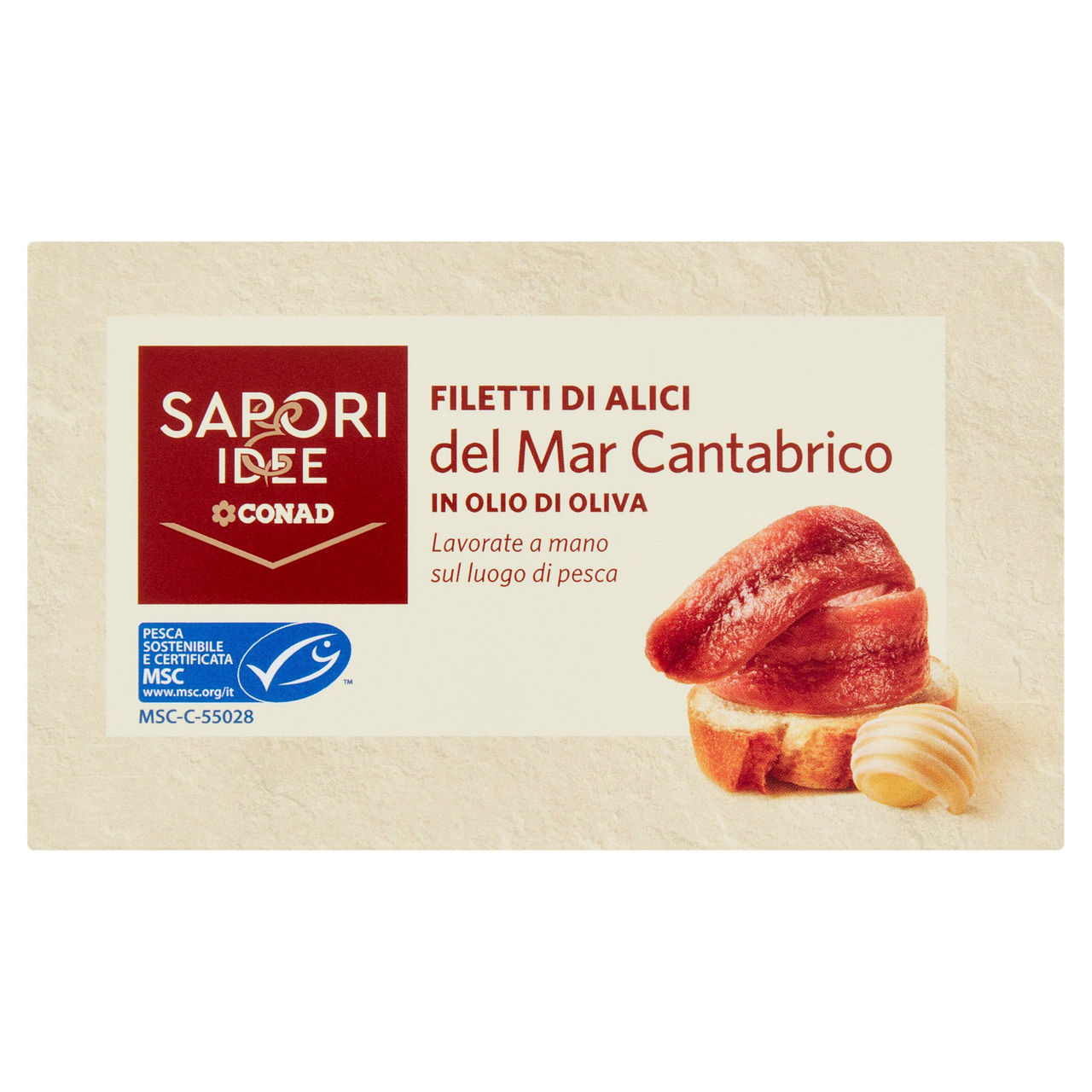 SAPORI & IDEE CONAD Filetti di Alici del Mar Cantabrico in Olio di Oliva 76 g