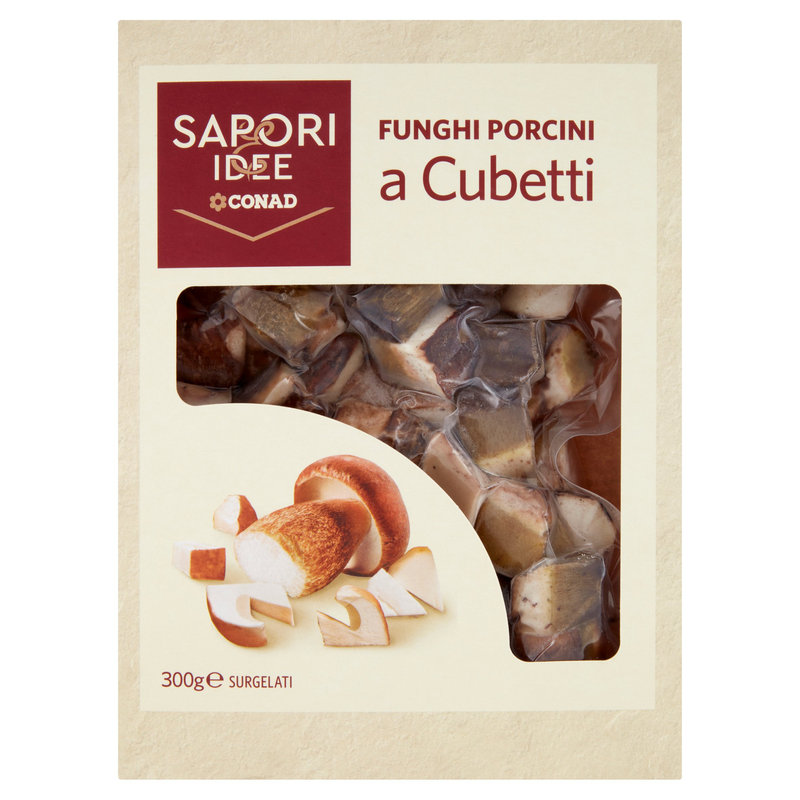Funghi Porcini a Cubetti Surgelati 300g Conad Conad