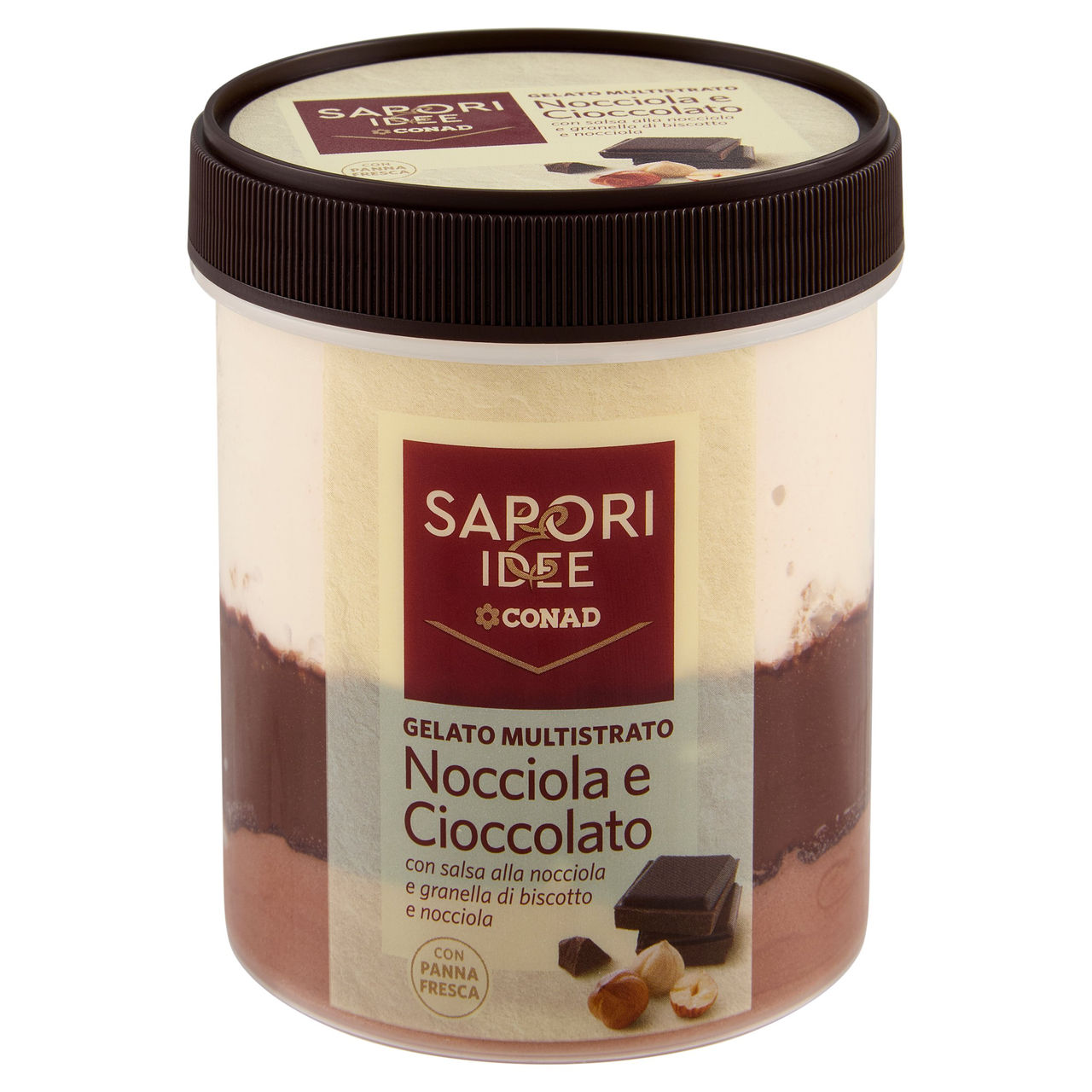SAPORI & IDEE CONAD Gelato Multistrato Nocciola e Cioccolato 330 g