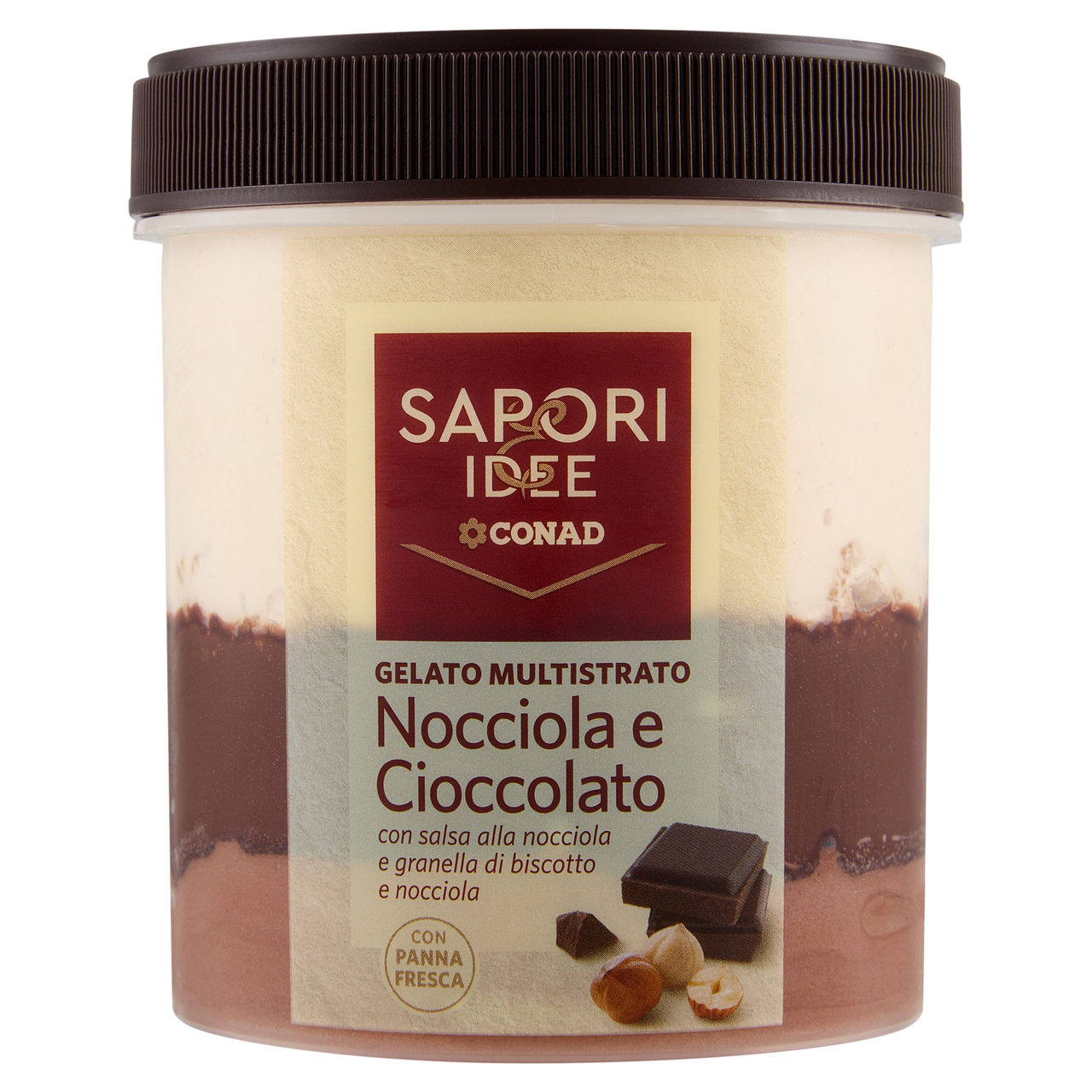 SAPORI & IDEE CONAD Gelato Multistrato Nocciola e Cioccolato 330 g