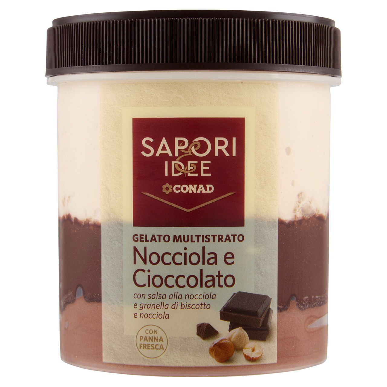 SAPORI & IDEE CONAD Gelato Multistrato Nocciola e Cioccolato 330 g