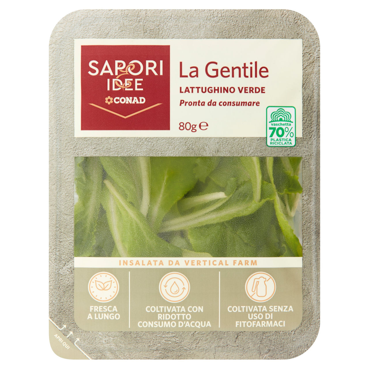 SAPORI & IDEE CONAD La Gentile Lattughino Verde 80 g