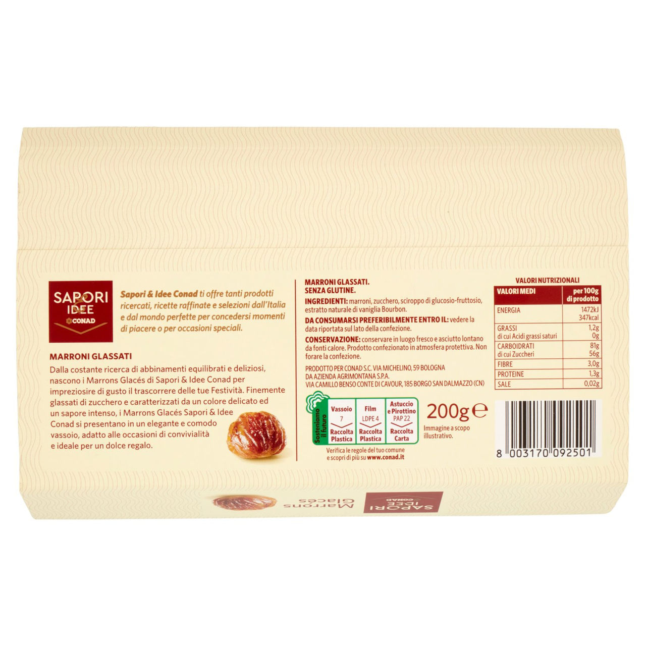 SAPORI & IDEE CONAD Marrons Glacés 200 g