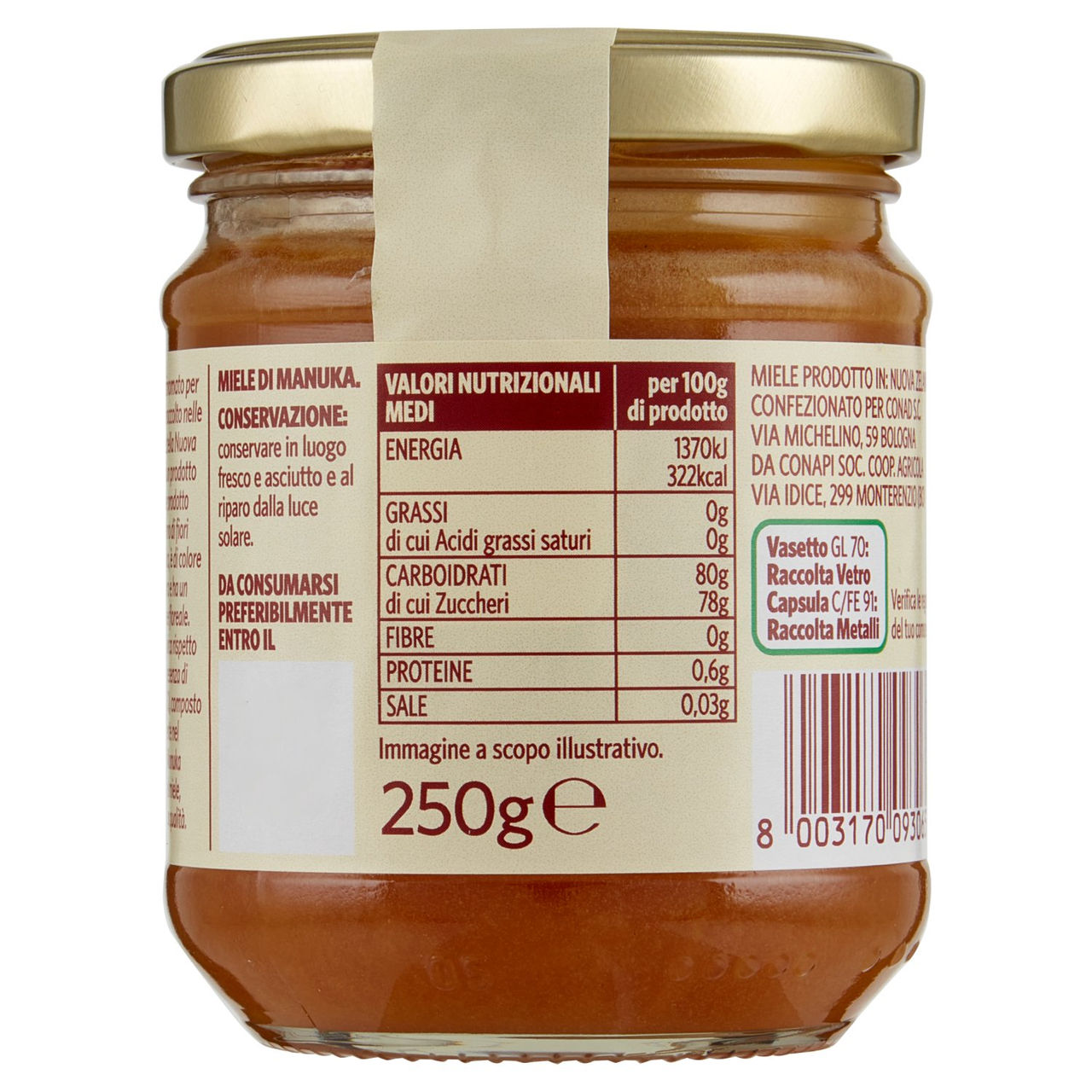 SAPORI & IDEE CONAD Miele di Manuka 250 g