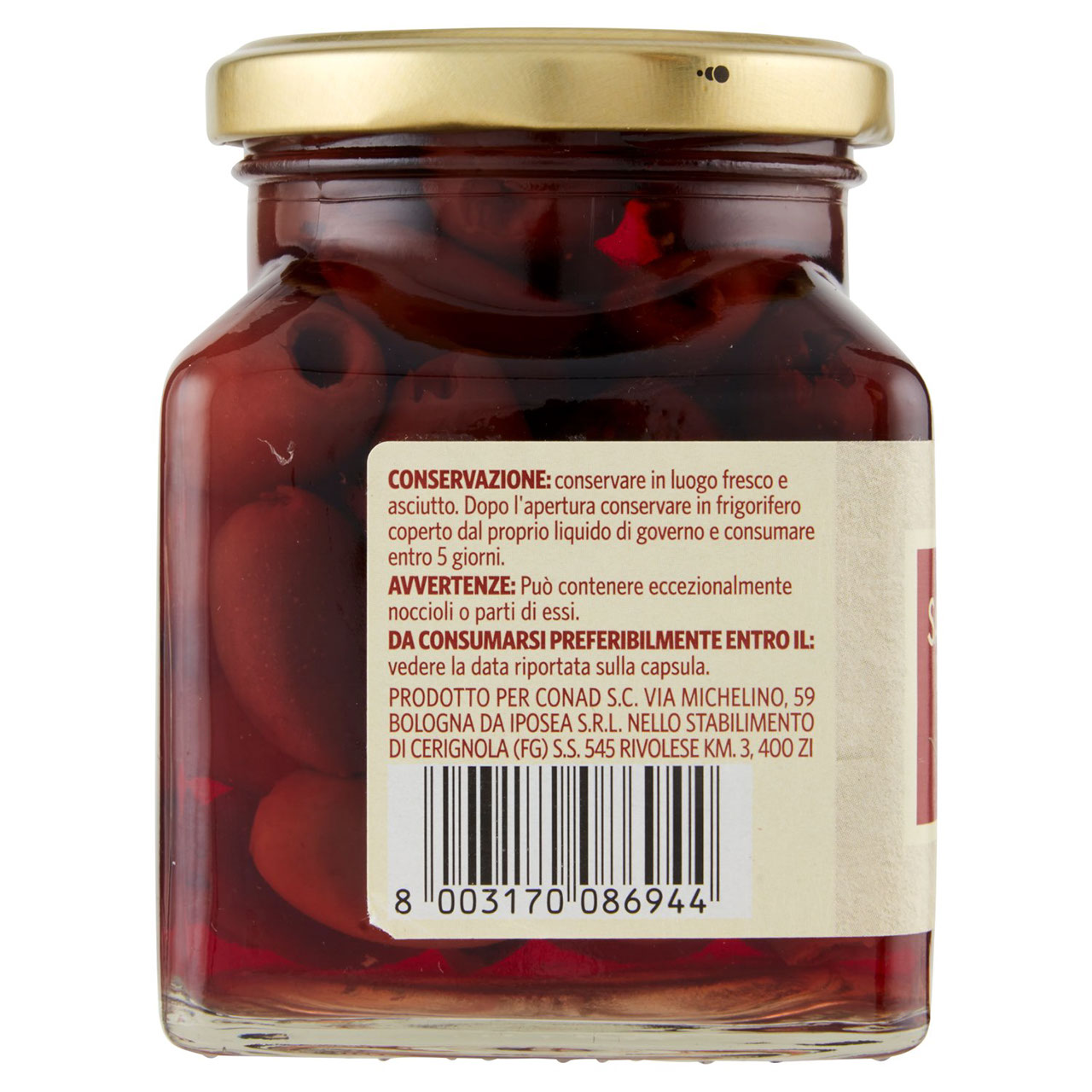 Olive Kalamata denocciolate in salamoia 285 g Sapori & Idee Conad in vendita online