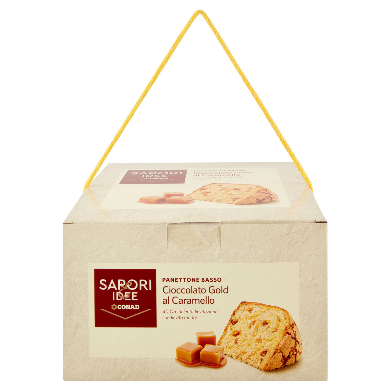 SAPORI & IDEE CONAD Panettone Basso Cioccolato Gold al Caramello 1 kg