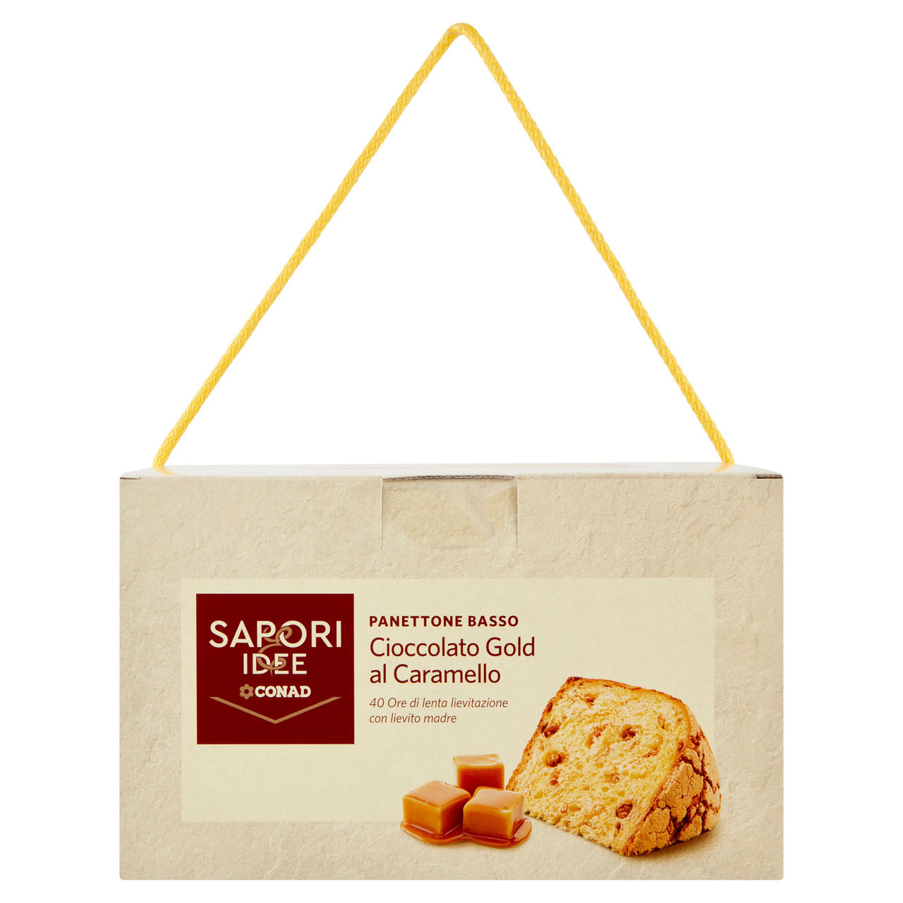 SAPORI & IDEE CONAD Panettone Basso Cioccolato Gold al Caramello 1 kg