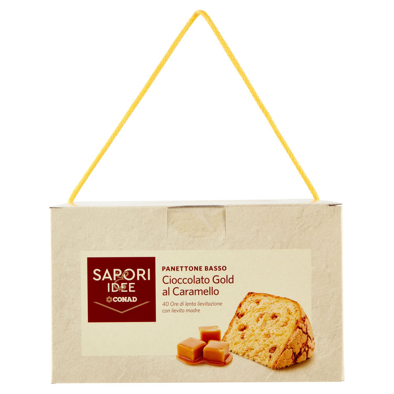 SAPORI & IDEE CONAD Panettone Basso Cioccolato Gold al Caramello 1 kg