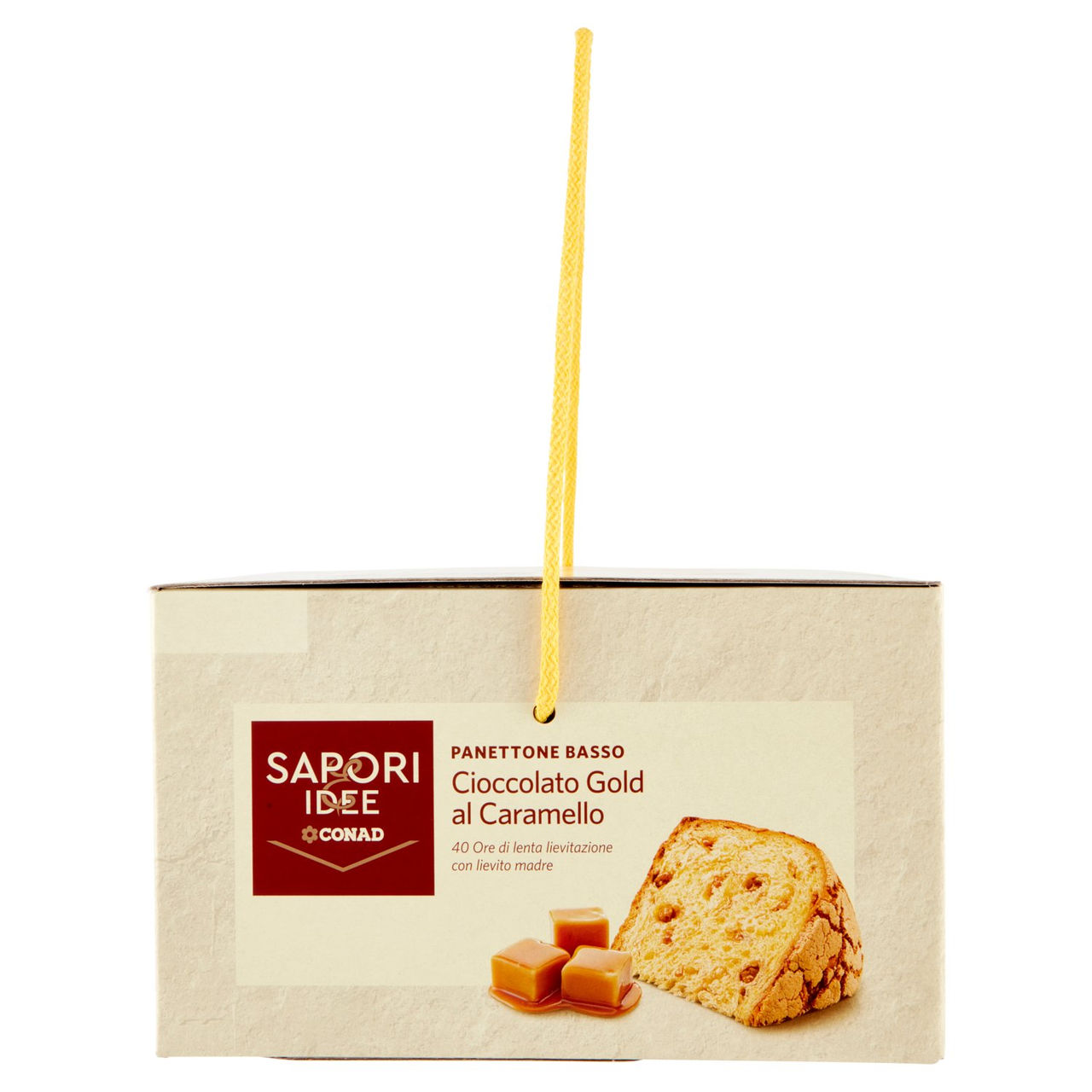 SAPORI & IDEE CONAD Panettone Basso Cioccolato Gold al Caramello 1 kg