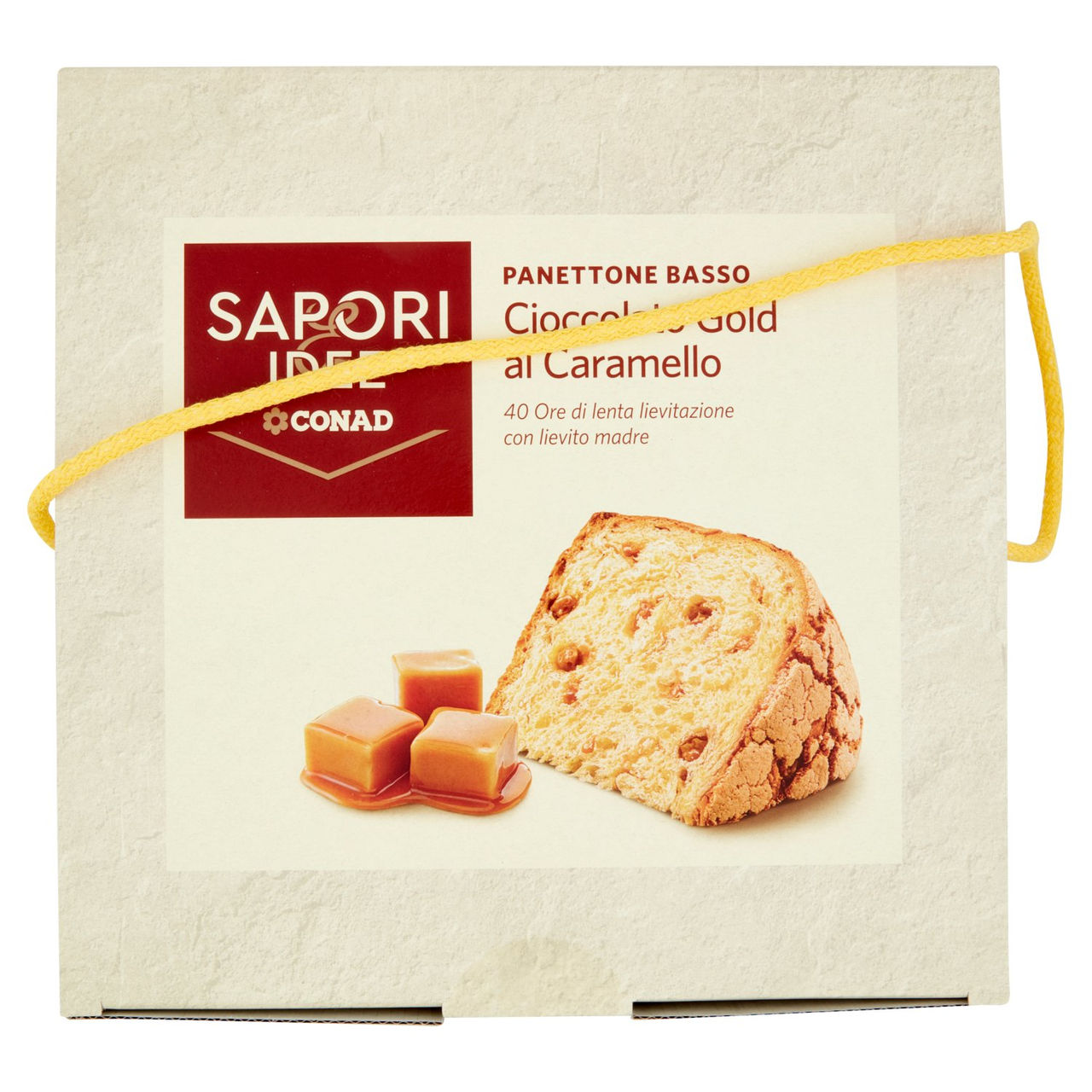 SAPORI & IDEE CONAD Panettone Basso Cioccolato Gold al Caramello 1 kg