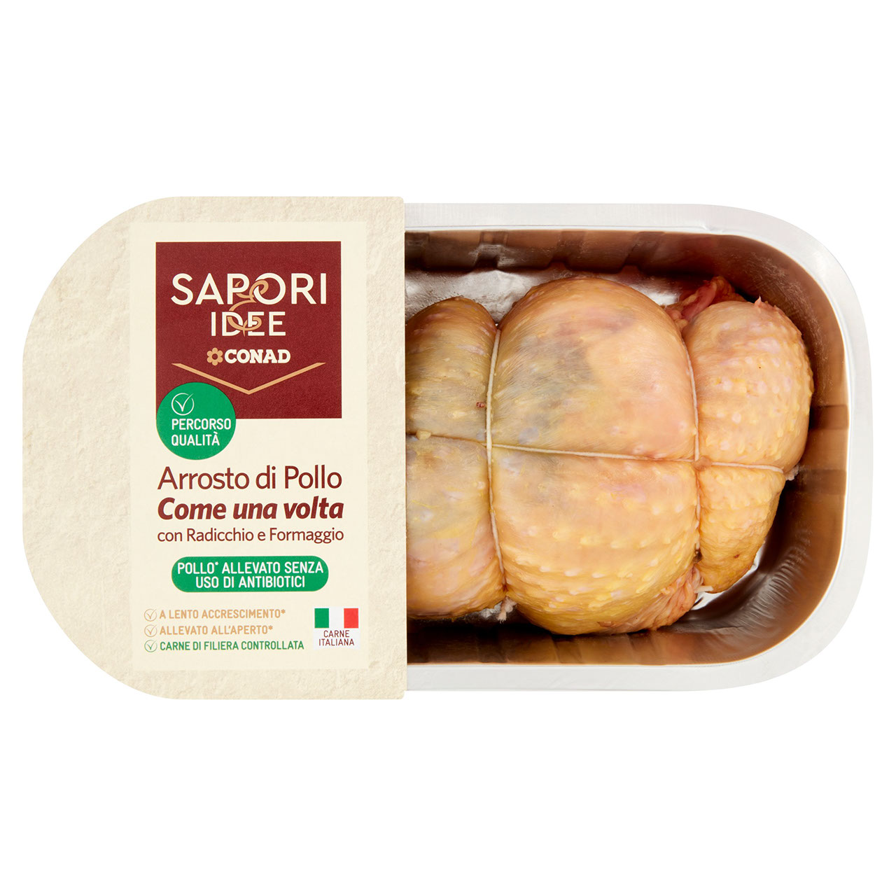 SAPORI & IDEE CONAD Percorso Qualità Arrosto di Pollo Come una volta con Radicchio e Formaggio 600 g