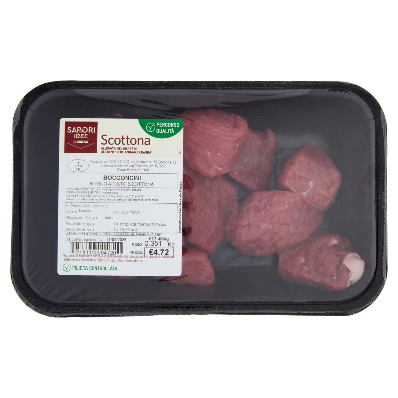 SAPORI & IDEE CONAD Percorso Qualità Bocconcini Bovino Adulto Scottona