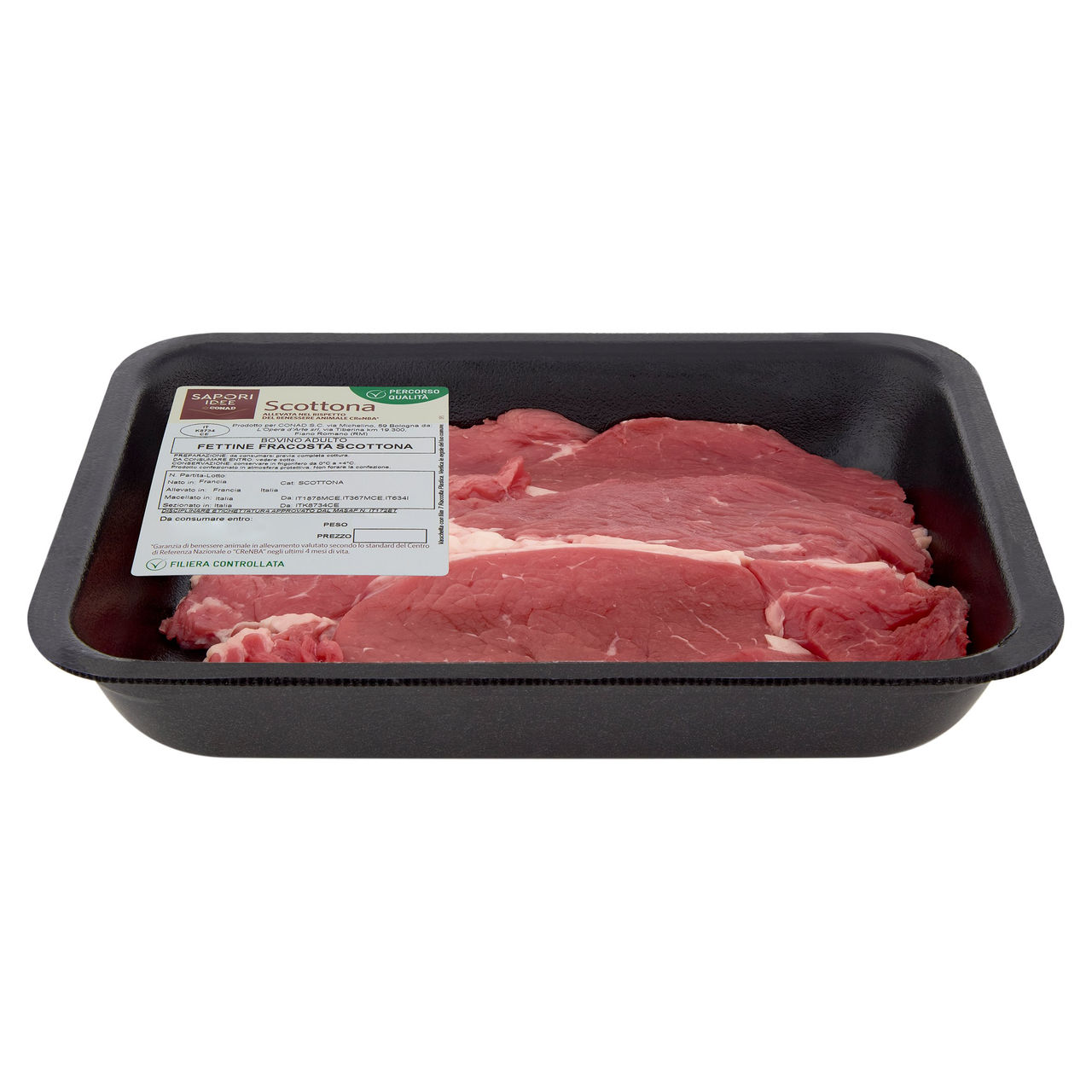 SAPORI & IDEE CONAD Percorso Qualità Bovino Adulto Fettine Fracosta Scottona