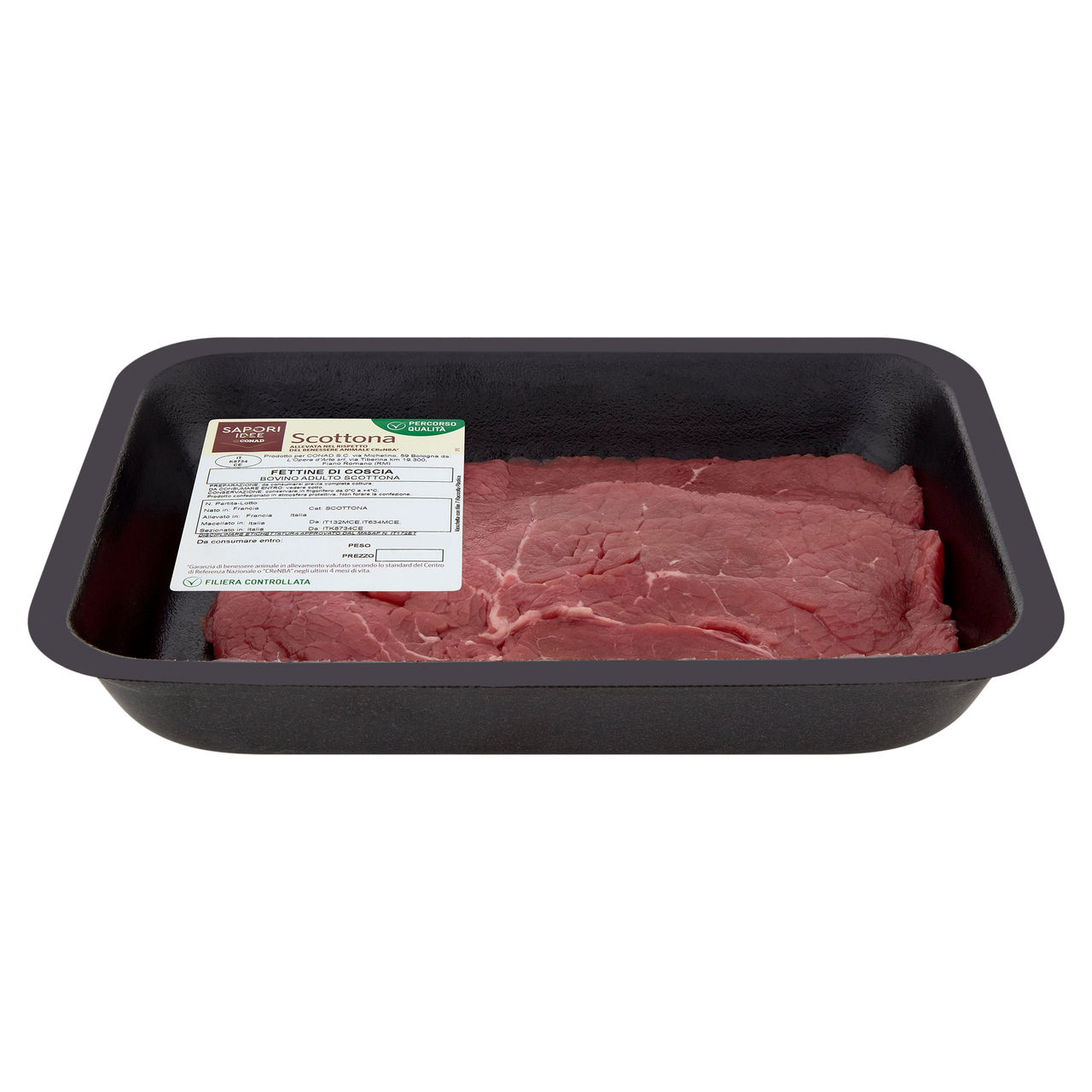 SAPORI & IDEE CONAD Percorso Qualità Fettine di Coscia Bovino Adulto Scottona