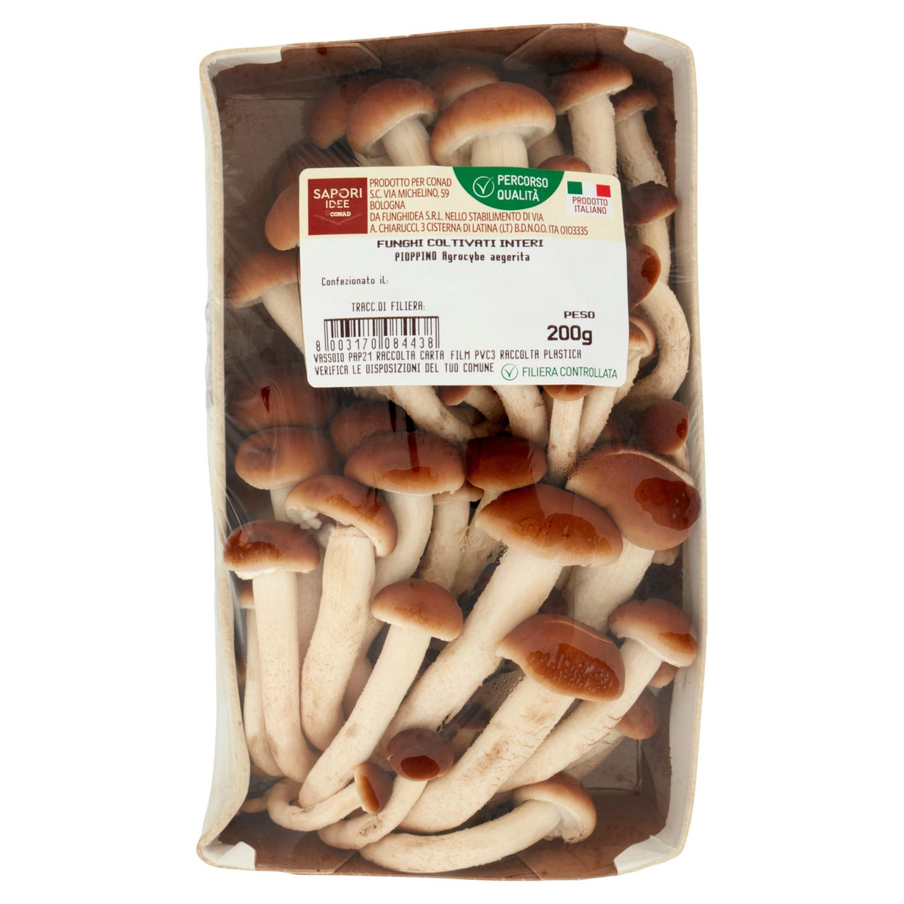 SAPORI & IDEE CONAD Percorso Qualità Funghi Coltivati Interi Pioppini 200 g