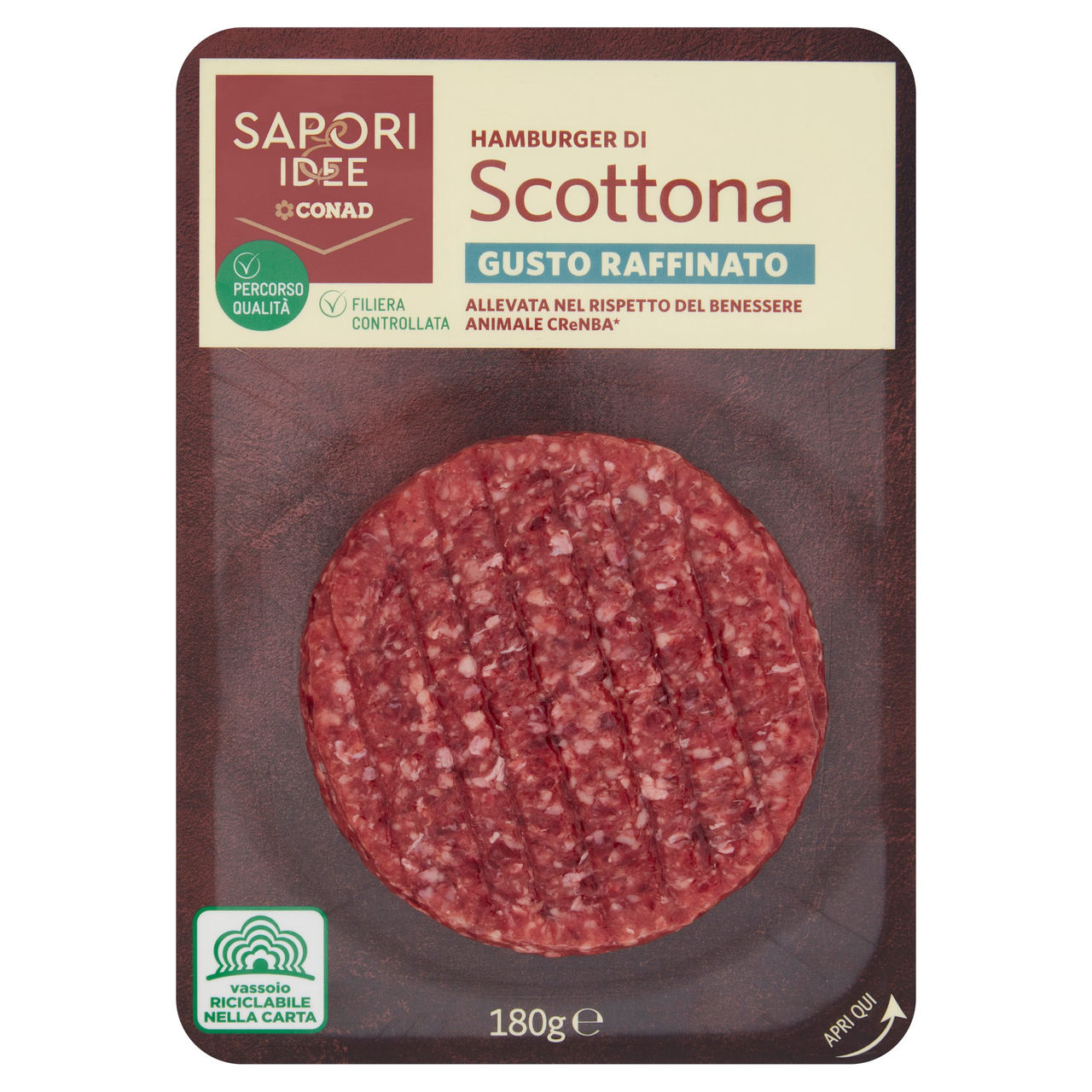 SAPORI & IDEE CONAD Percorso Qualità Hamburger di Scottona Gusto Raffinato benessere 180 g