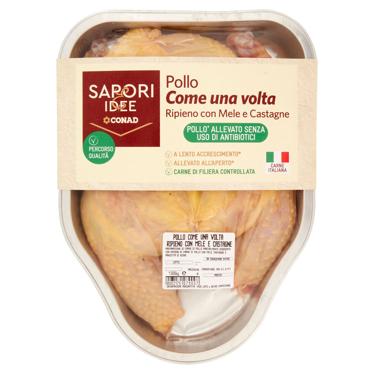 SAPORI & IDEE CONAD Percorso Qualità Pollo Come una volta Ripieno con Mele e Castagne 1,000 kg