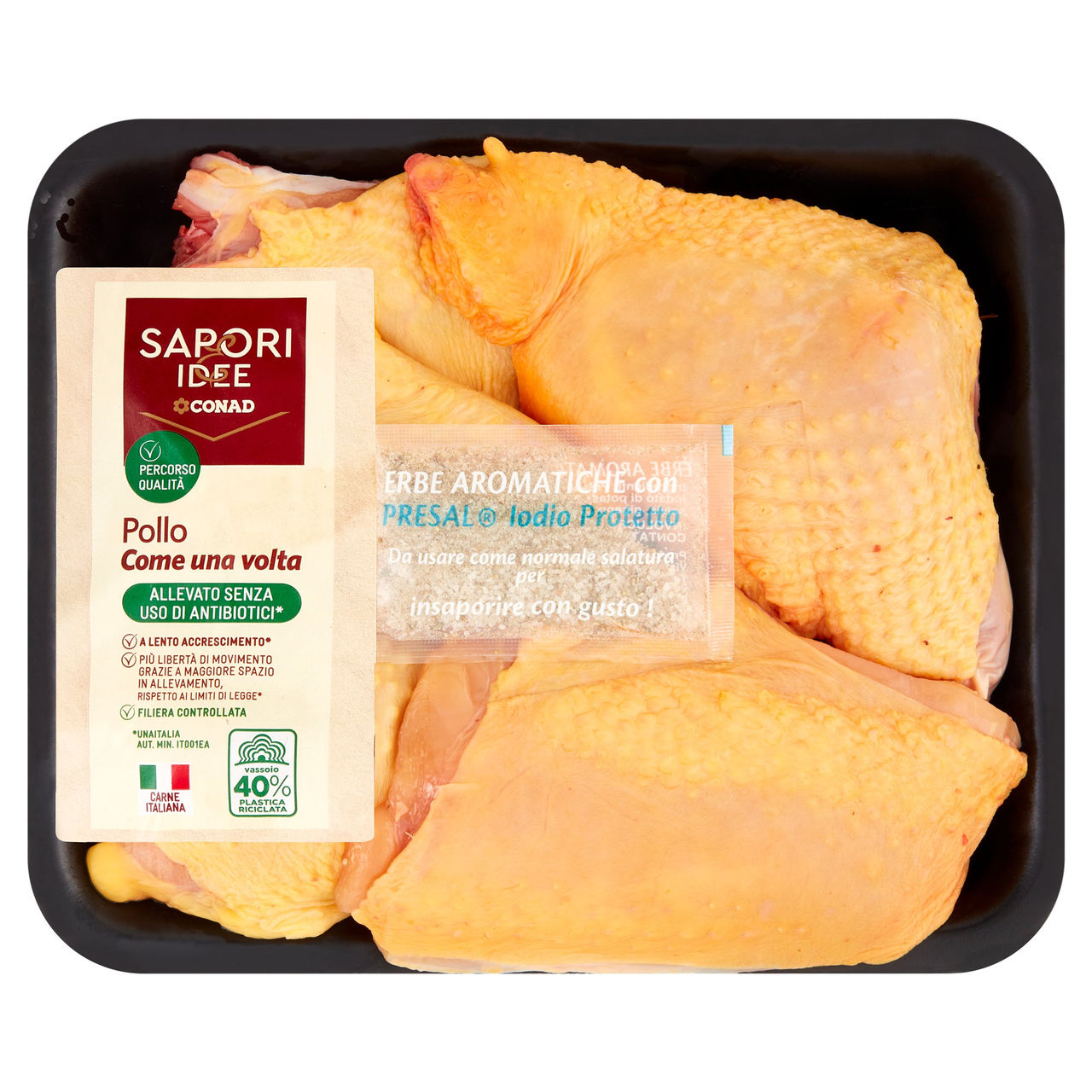SAPORI & IDEE CONAD Percorso Qualità Pollo Come una volta Senza Antibiotici Pollo a Metà in Parti