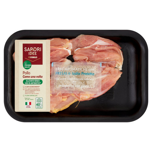 SAPORI & IDEE CONAD Percorso Qualità Pollo Come una volta Senza Uso di Antibiotici Coscia Disossata