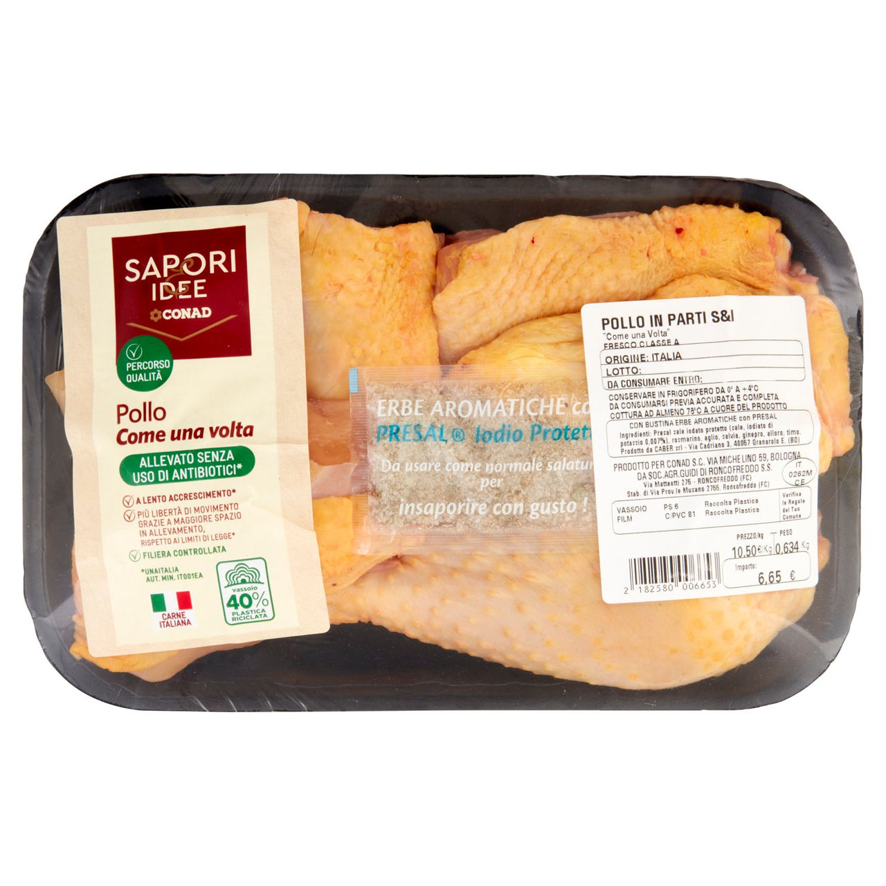SAPORI & IDEE CONAD Percorso Qualità Pollo Come una volta Senza Uso di Antibiotici Pollo in Parti