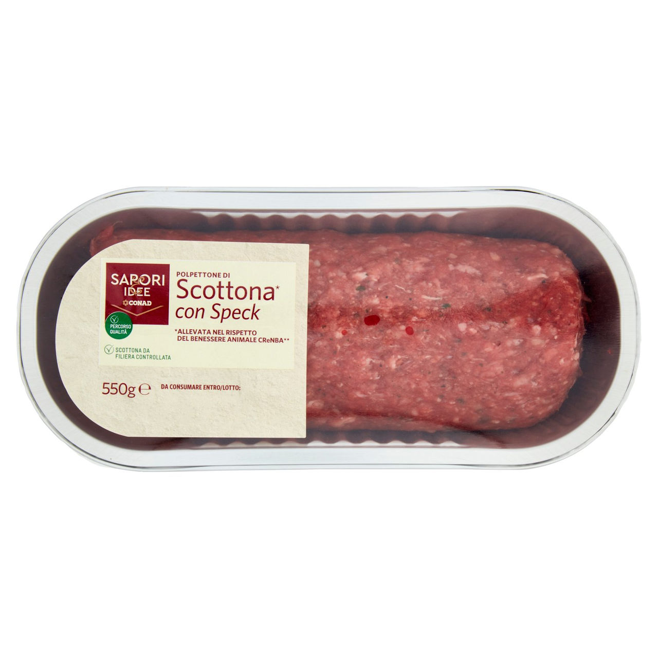 SAPORI & IDEE CONAD Percorso Qualità Polpettone di Scottona* benessere con Speck 550 g