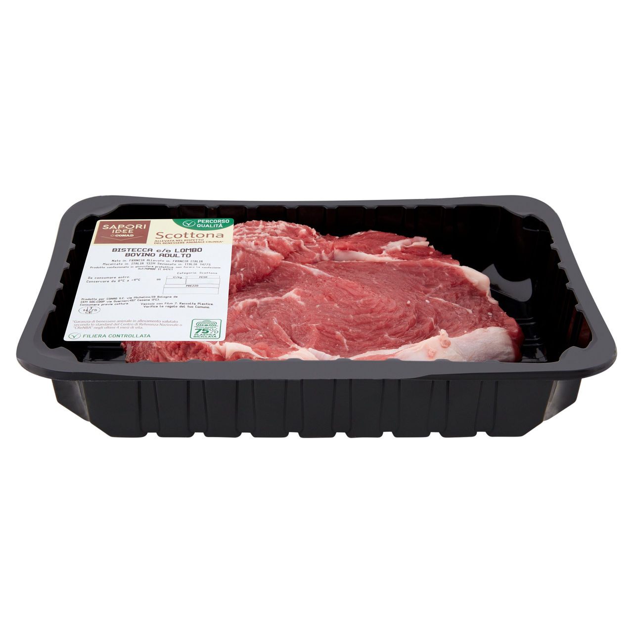 SAPORI & IDEE CONAD Percorso Qualità Scottona Bistecca c/o Lombo Bovino Adulto benessere