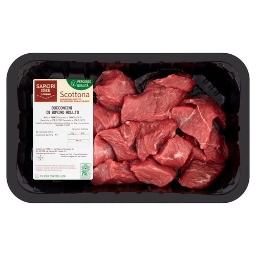 SAPORI & IDEE CONAD Percorso Qualità Scottona Bocconcini di Bovino Adulto benessere