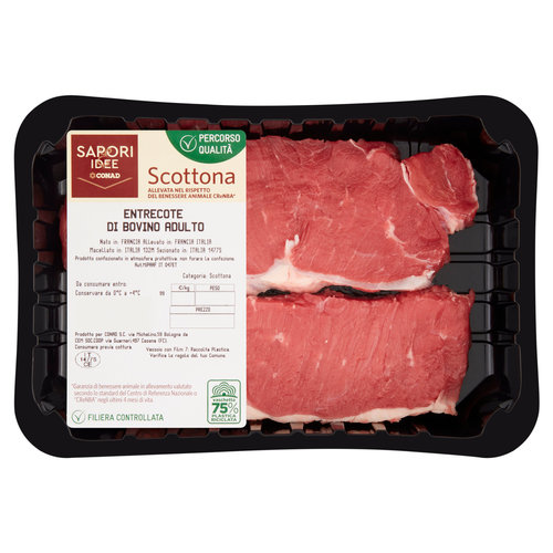 SAPORI & IDEE CONAD Percorso Qualità Scottona Entrecote di Bovino Adulto benessere