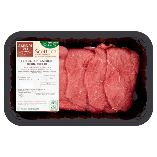 SAPORI & IDEE CONAD Percorso Qualità Scottona Fettine per Pizzaiola Bovino Adulto benessere