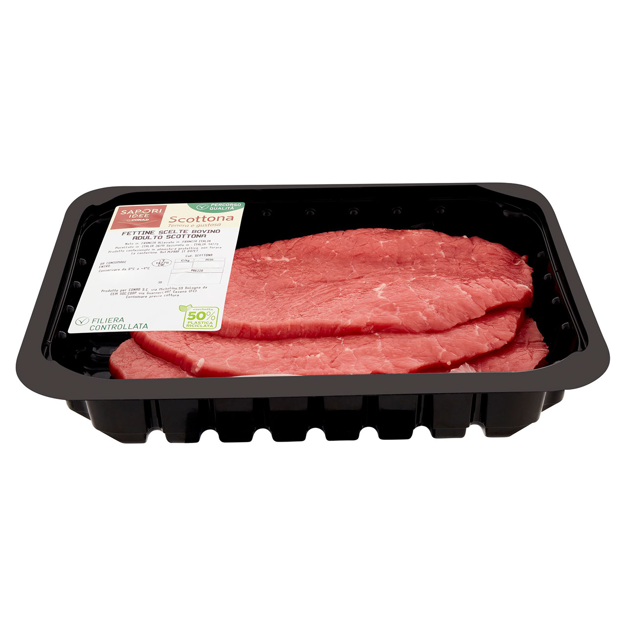 SAPORI & IDEE CONAD Percorso Qualità Scottona Fettine Scelte Bovino Adulto benessere