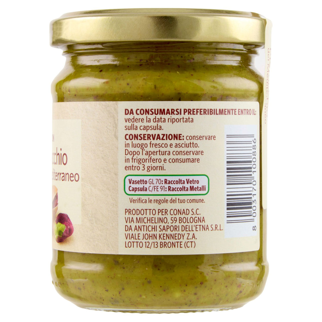 SAPORI & IDEE CONAD Pesto con Pistacchio del Mediterraneo 190 g