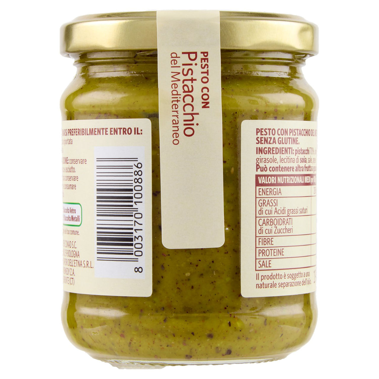 SAPORI & IDEE CONAD Pesto con Pistacchio del Mediterraneo 190 g