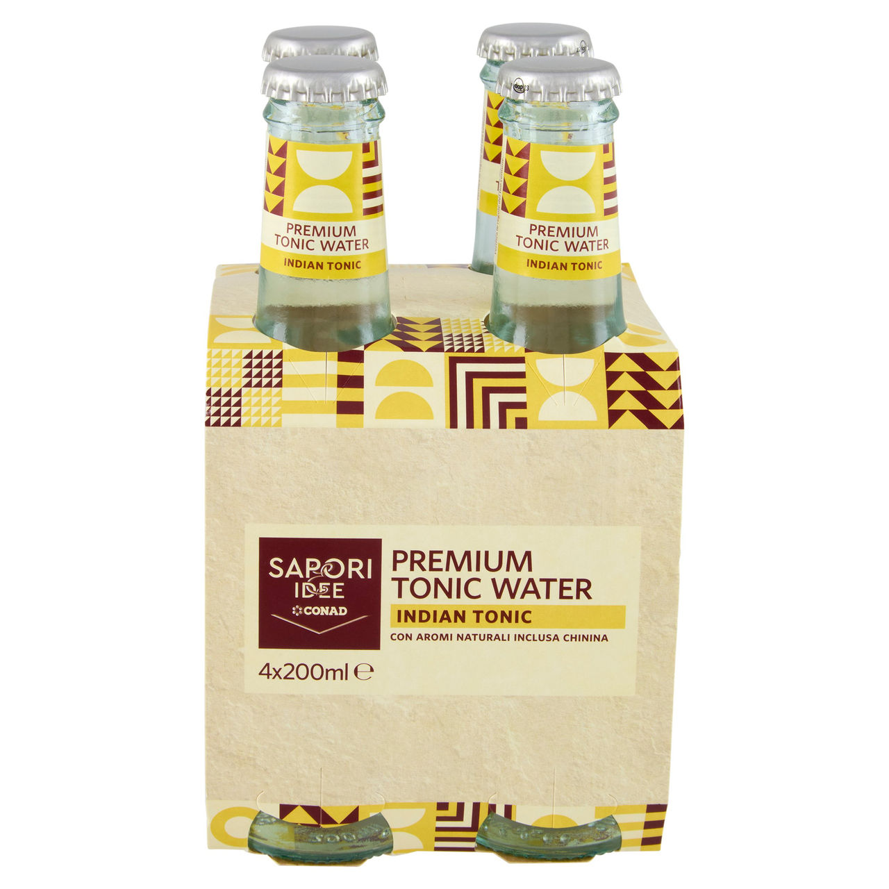 SAPORI & IDEE CONAD Premium Tonic Water Indian Tonic 4 x 200 ml