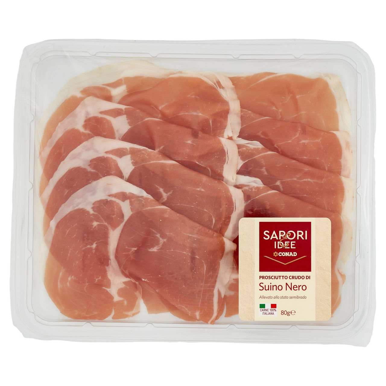 SAPORI & IDEE CONAD  Prosciutto Crudo di Suino Nero 80 g