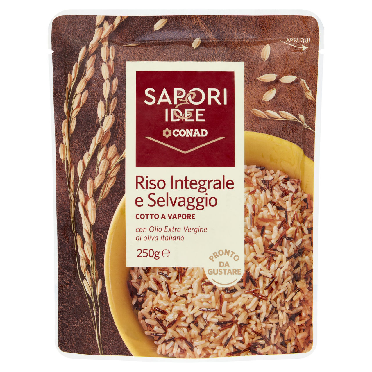 SAPORI & IDEE CONAD Riso Integrale e Selvaggio Cotto a Vapore 250 g