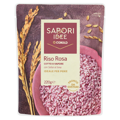 SAPORI & IDEE CONAD Riso Rosa Cotto a Vapore con Salsa al lime 220 g
