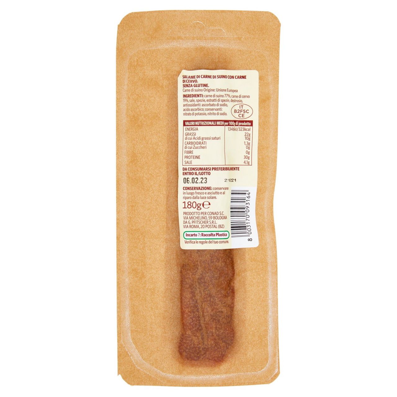 SAPORI & IDEE CONAD Salame con Cervo 180 g