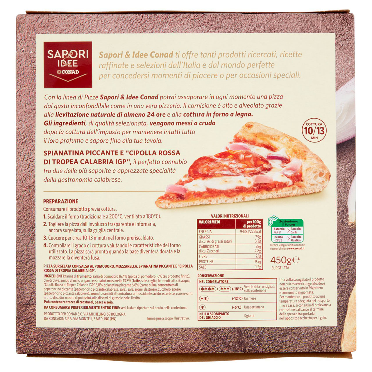 Pizza con cipolla rossa Conad in vendita online