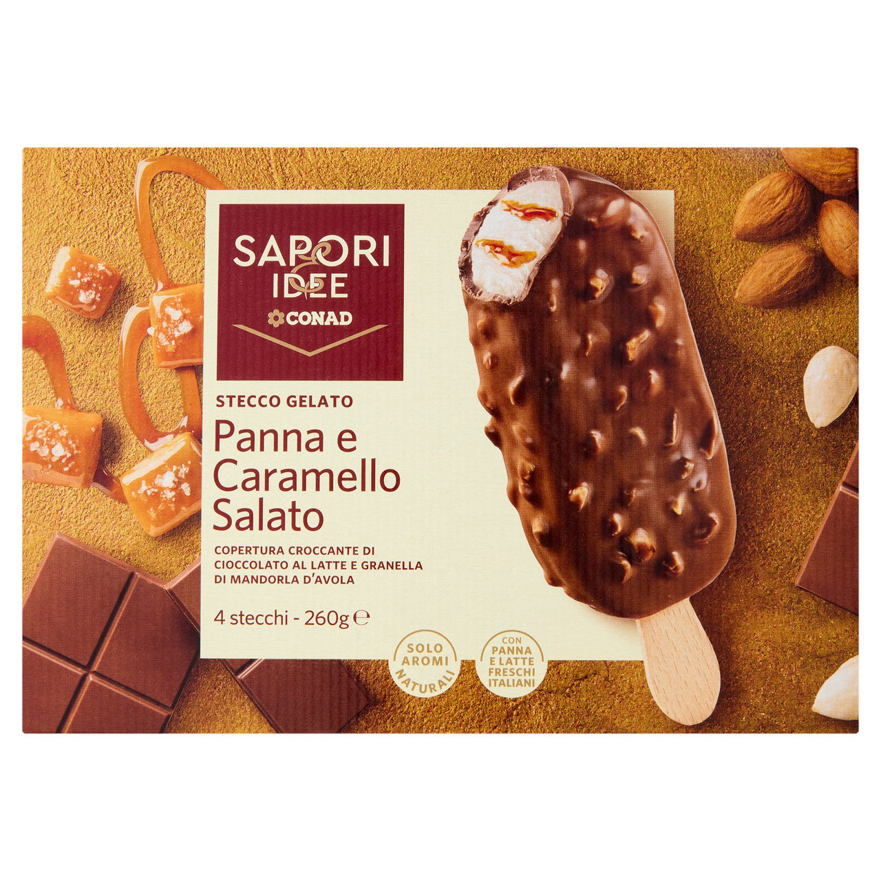 Stecco gelato Panna e Caramello Sapori e Idee