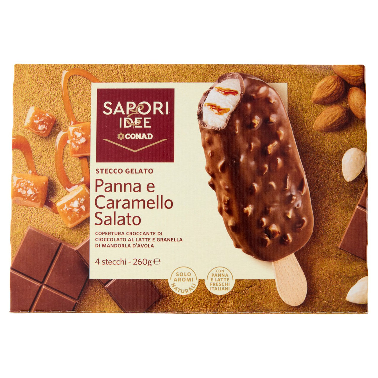 Stecco gelato Panna e Caramello Sapori e Idee