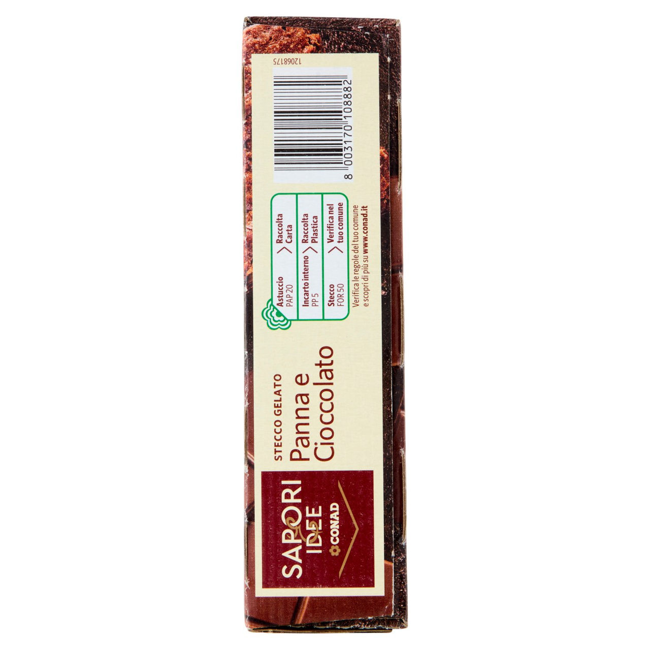SAPORI & IDEE CONAD Stecco Gelato Panna e Cioccolato 4 x 65 g