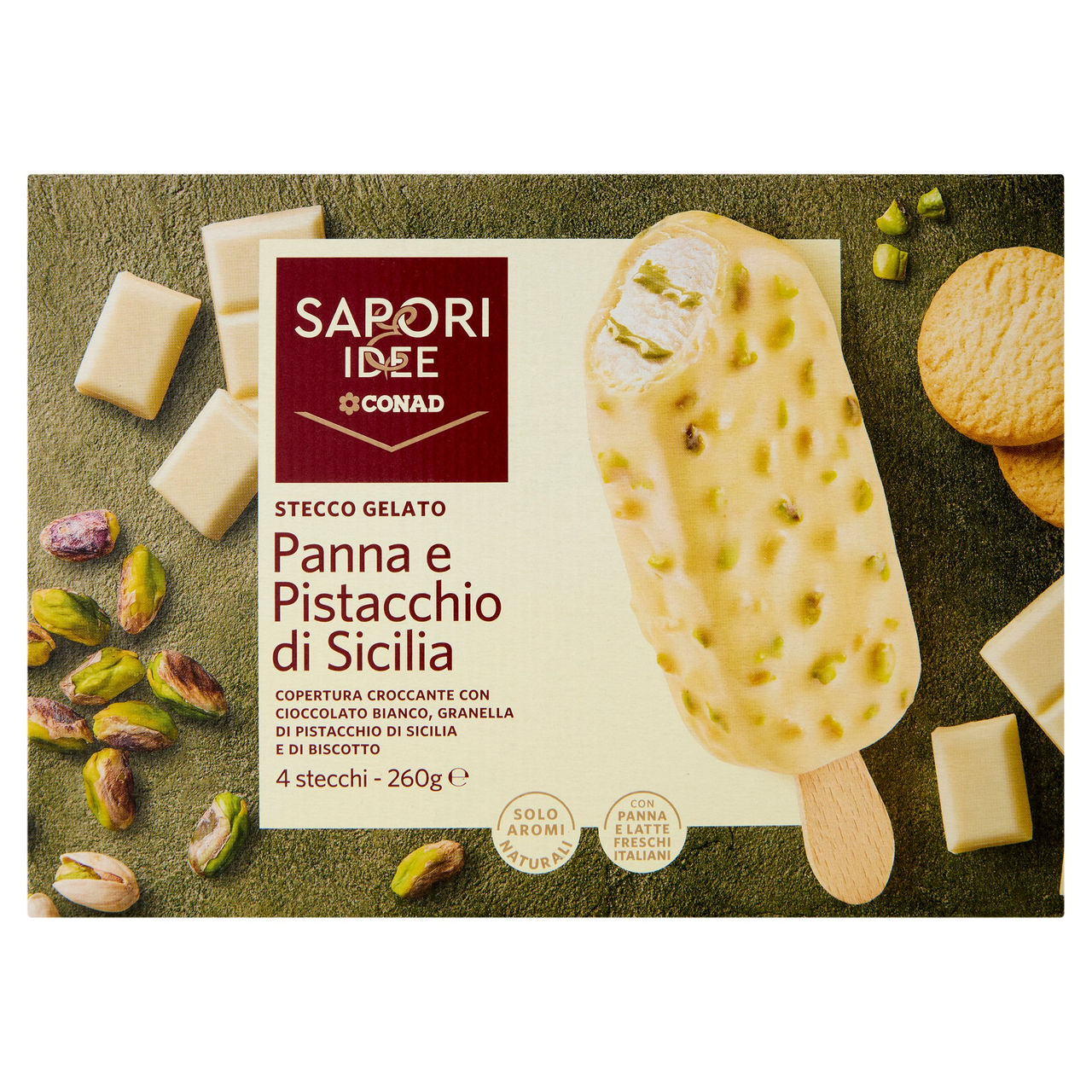 Stecco gelato Panna e Pistacchio Sapori e Idee