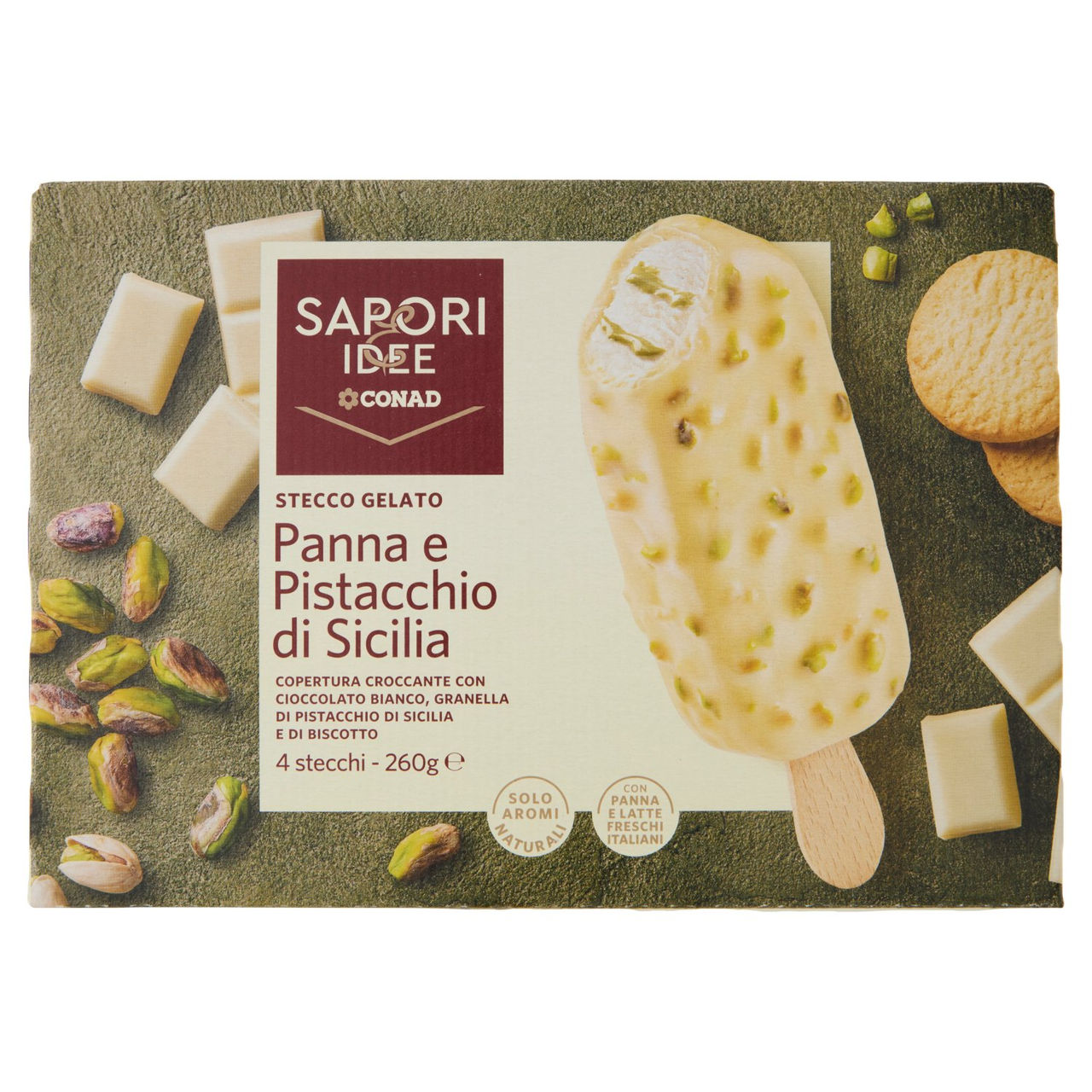 Stecco gelato Panna e Pistacchio Sapori e Idee