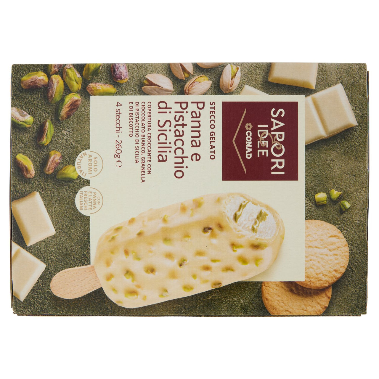 Stecco gelato Panna e Pistacchio Sapori e Idee