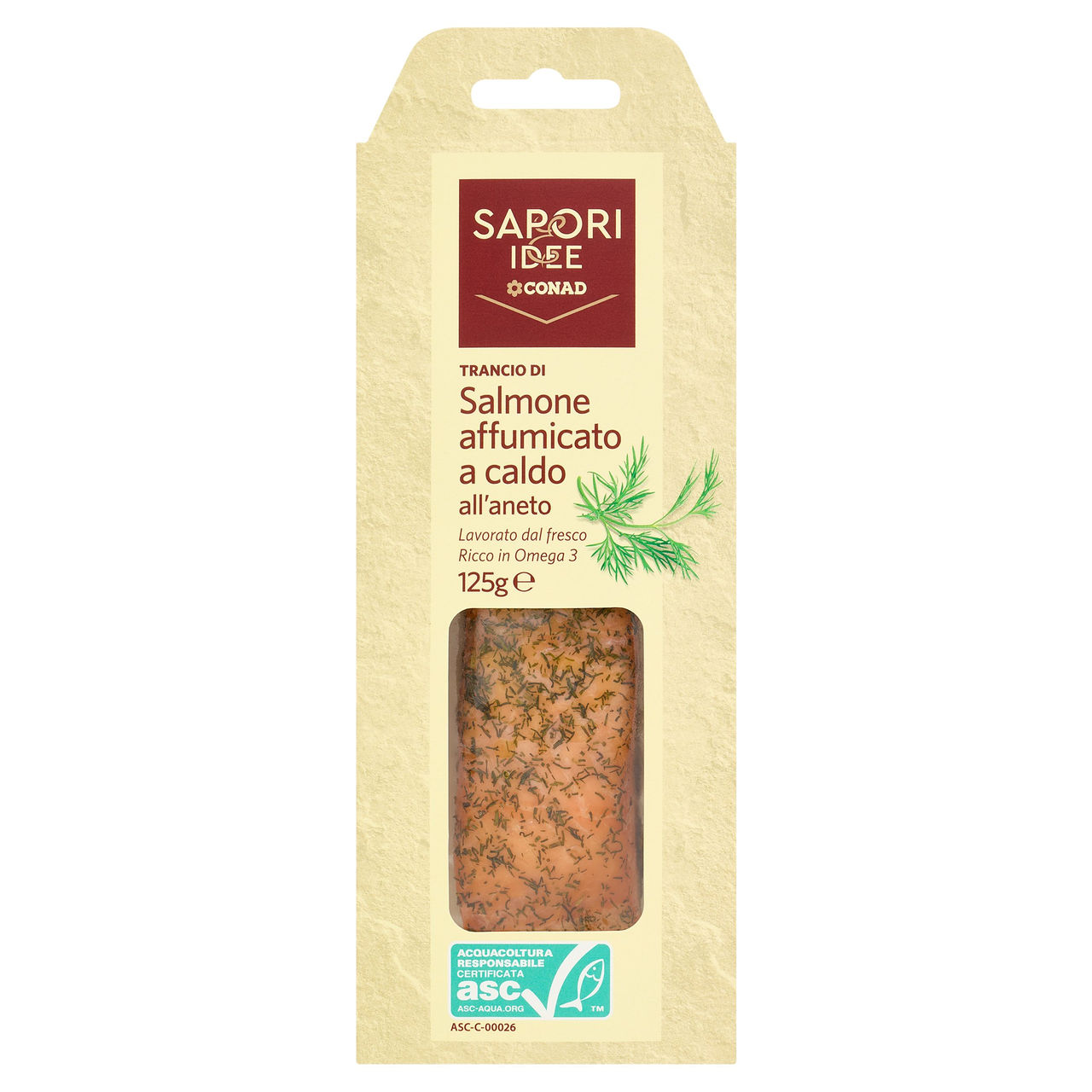 SAPORI & IDEE CONAD Trancio di Salmone affumicato a caldo all'aneto 125 g