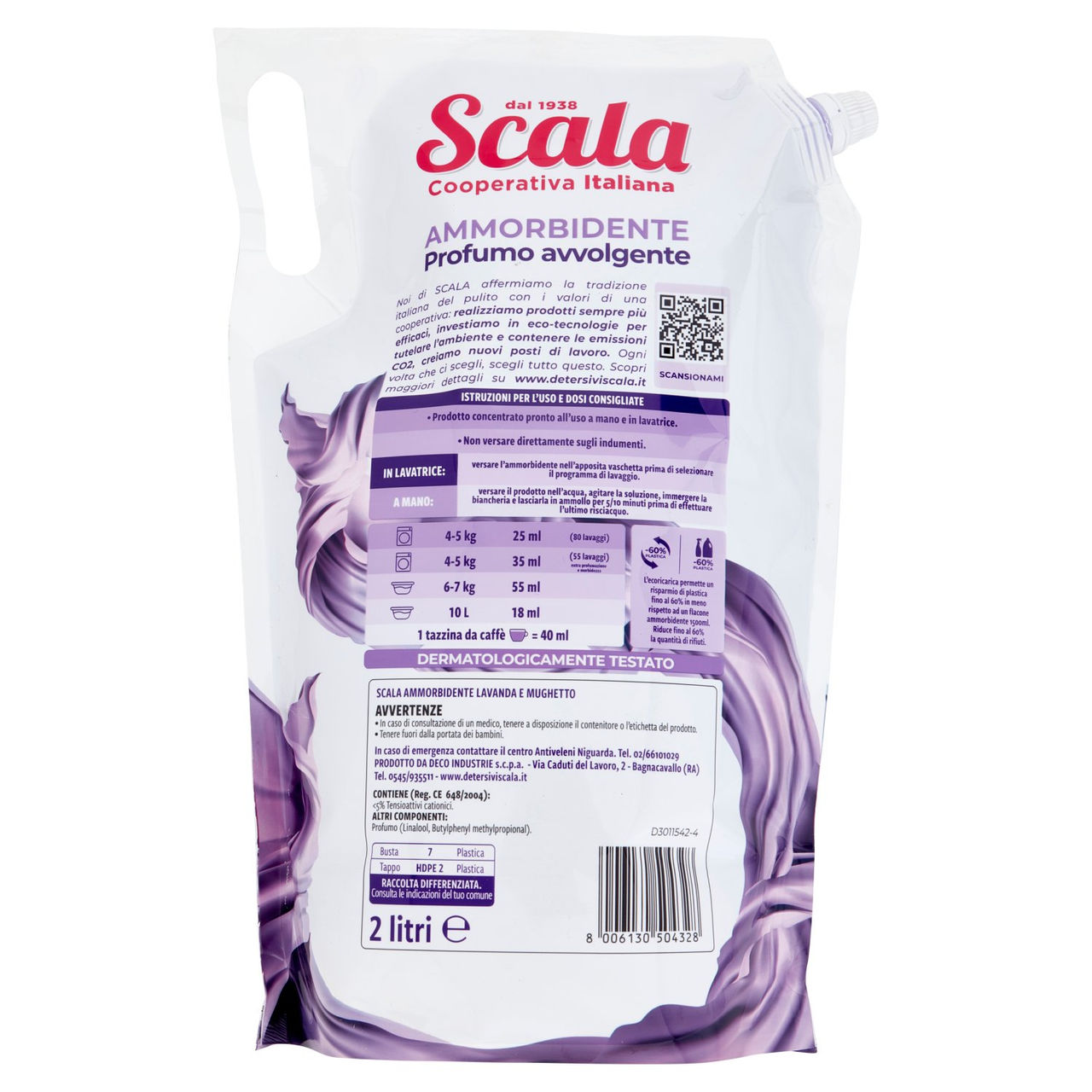 Scala Ammorbidente Lavanda e Mughetto ecoricarica 2 litri