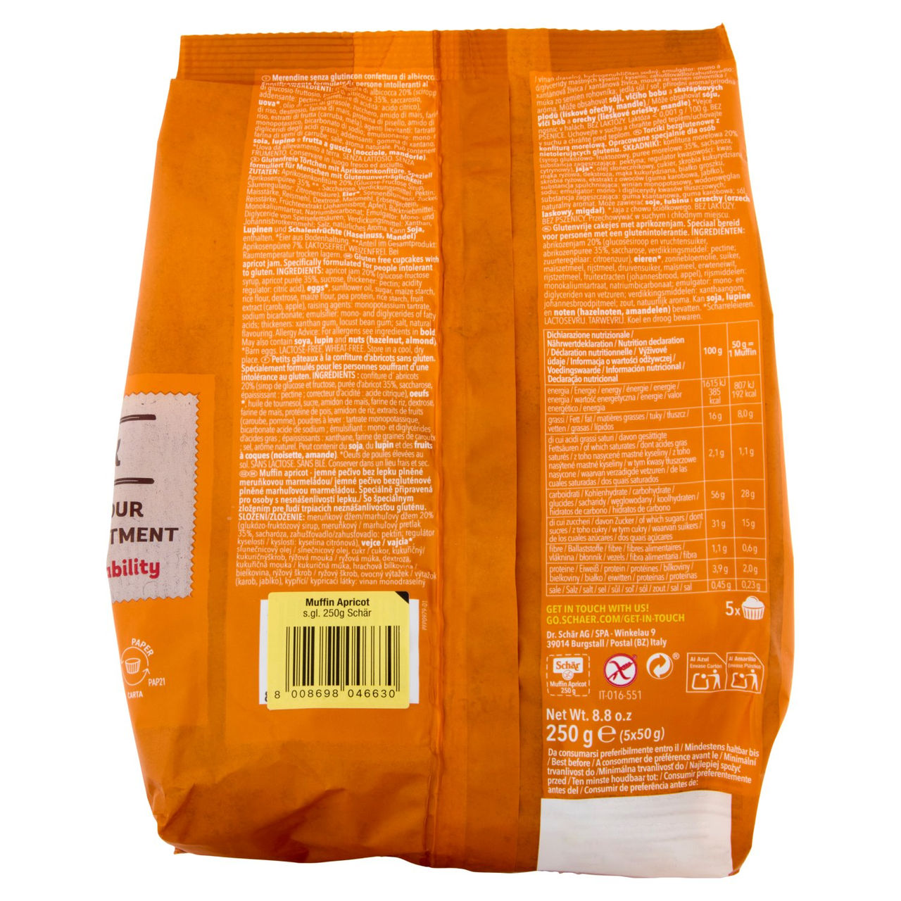 Schär Muffin Apricot 5 x 50 g