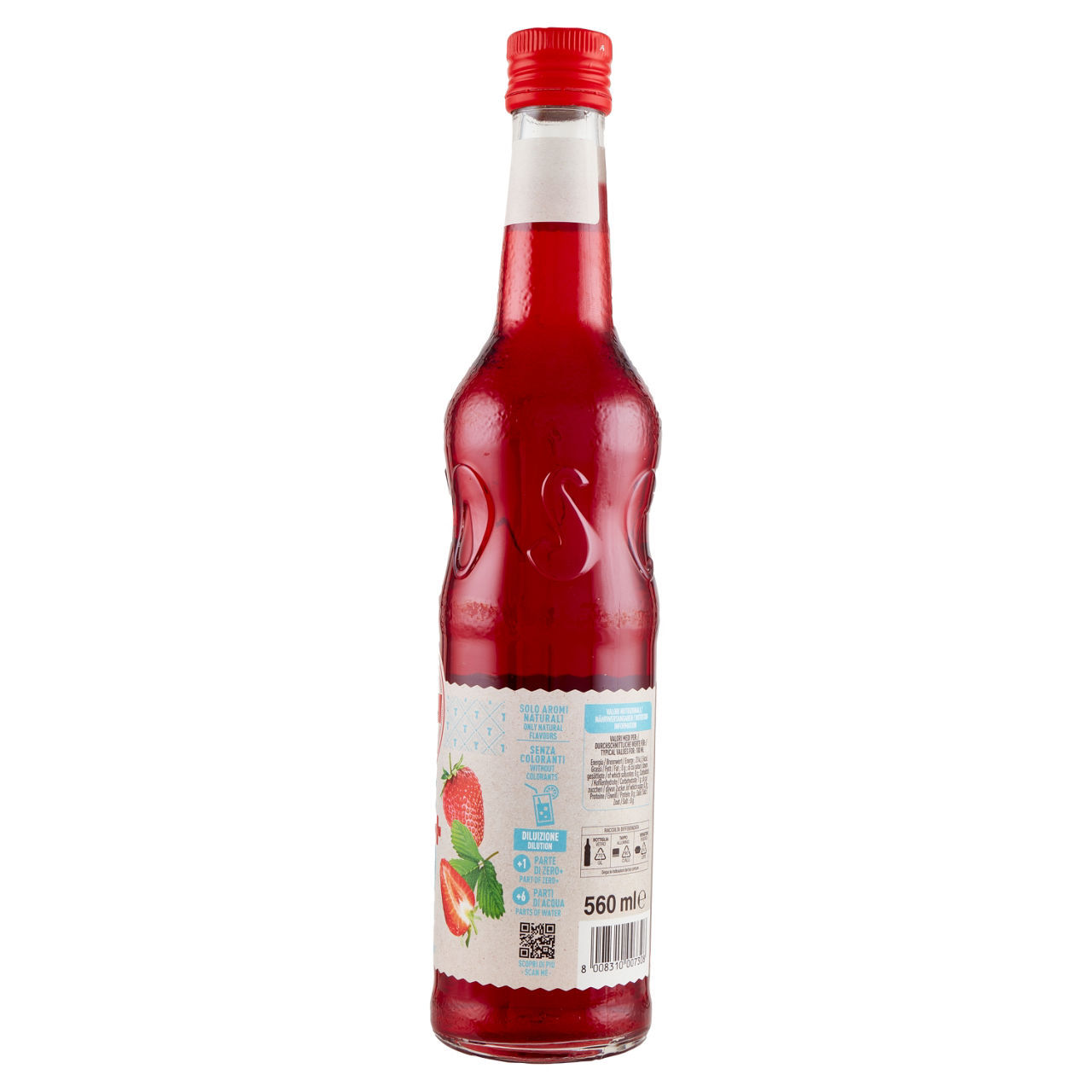 Sciroppo Zero  Toschi fragola 560 ml