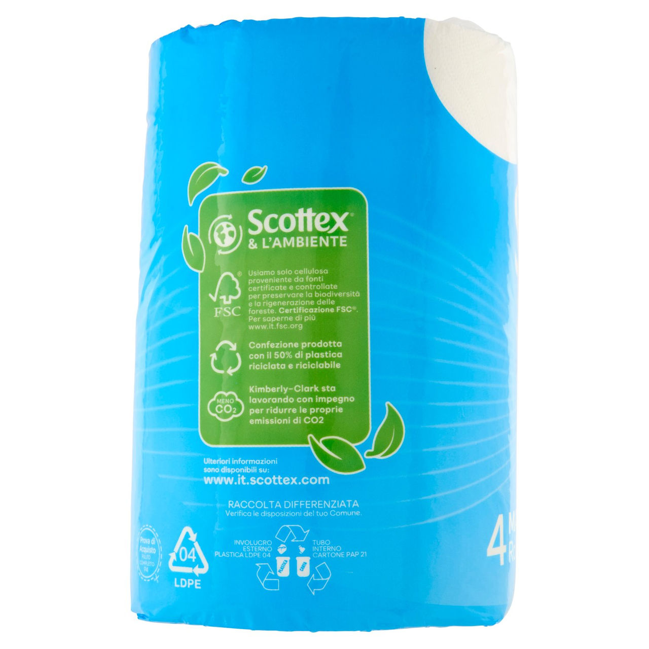Scottex Pulito Completo Carta Igienica 4 pz