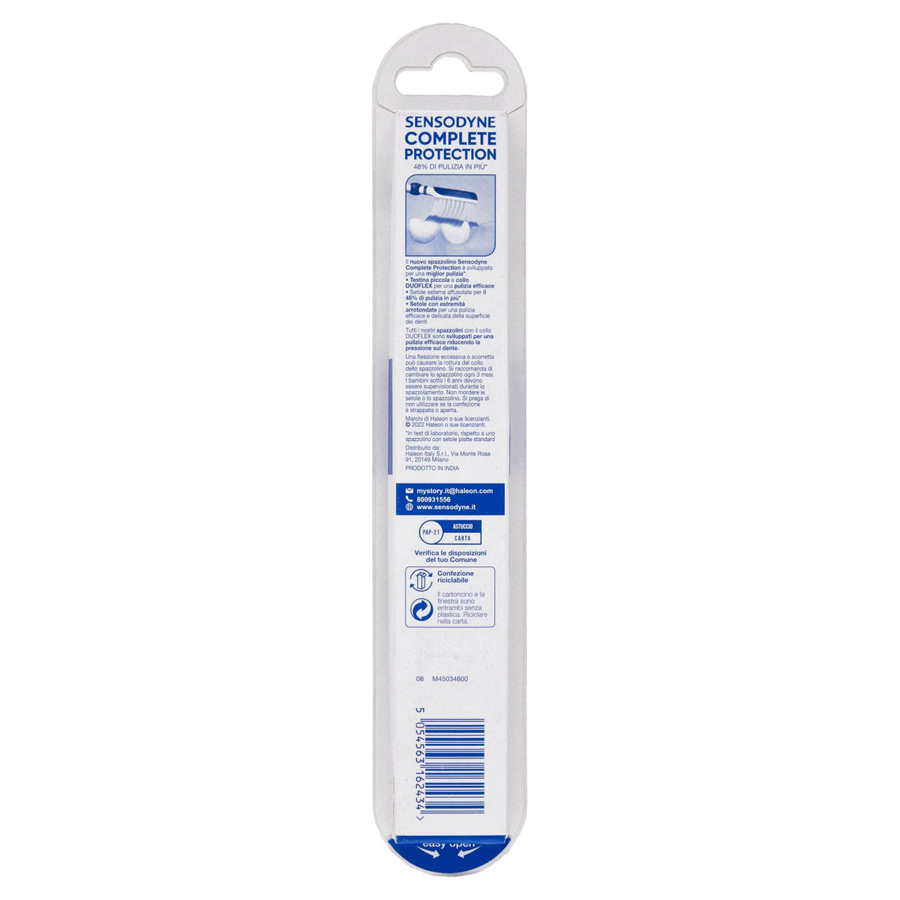 Sensodyne Spazzolino Complete Protection  per Denti Sensibili, Testina Piccola, Soft